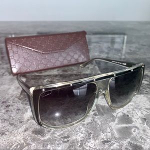 GUCCI Studded Flat Top Sunglasses Unisex